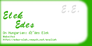 elek edes business card